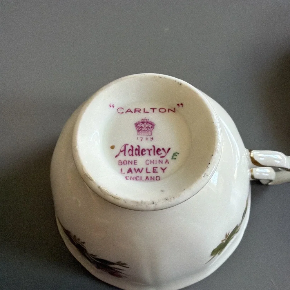 VTG  1950s Adderley Bone China Demitasse & Saucer 